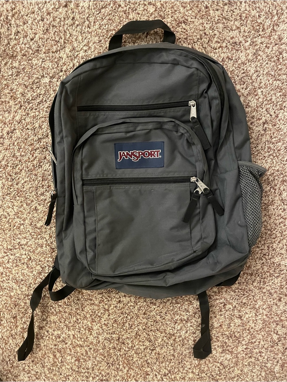 Jansport Gray Men's Backpack with Front Pocket